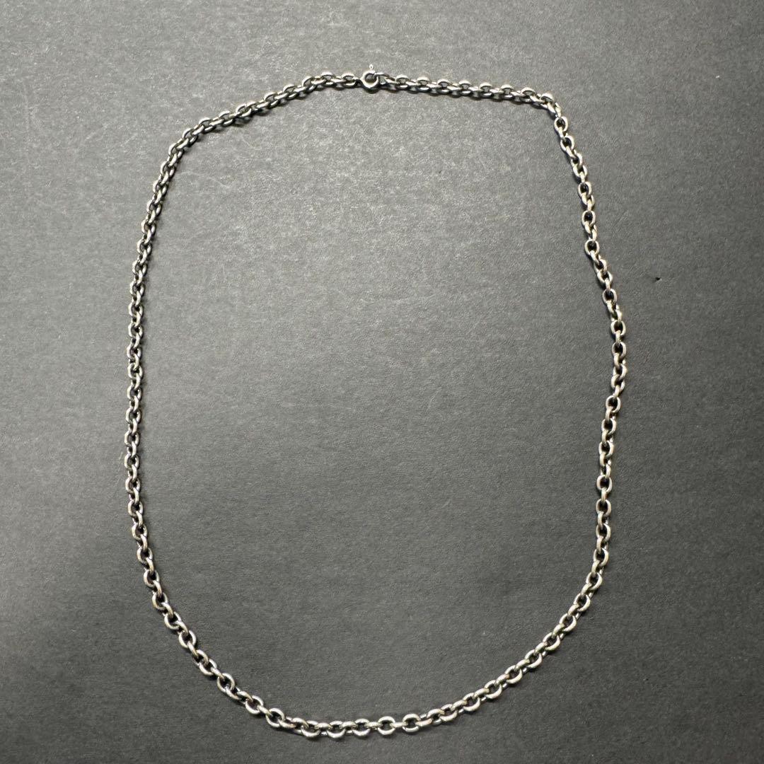 【50㎝ 15g 燻し加工】小豆チェーン ネックレス