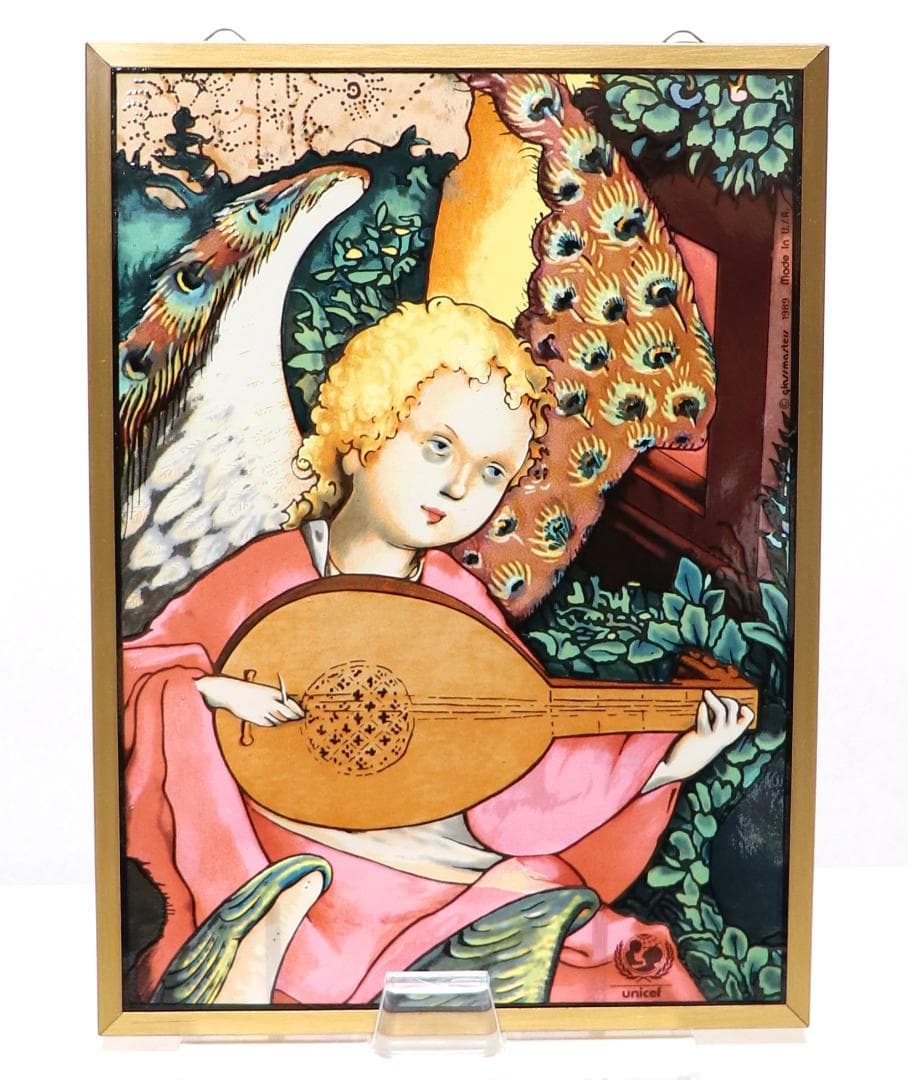 シュテファン・ロッホナー 薔薇垣の聖母 ヴィンテージ ステンドグラス 天使の音楽