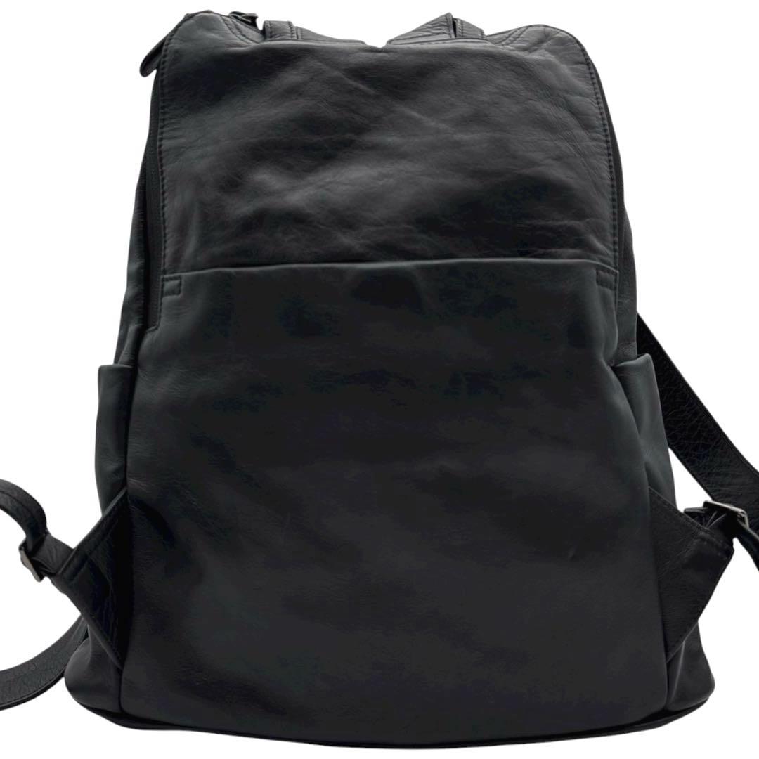 美品◎ イアパピヨネ レザースタンドリュックⅡ リュック A4可 ビジネス可 黒
